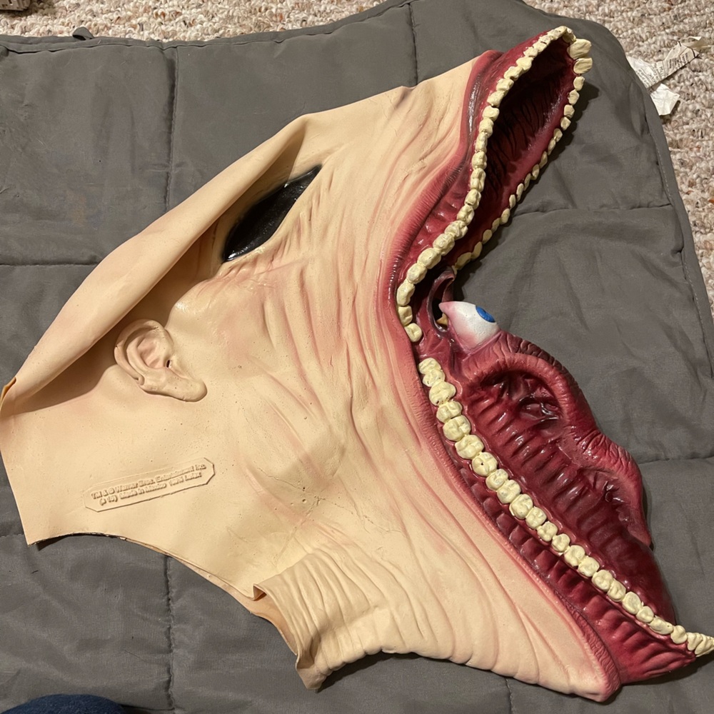 Barbara and Adam Beetlejuice mask set with eyeball finger gloves!